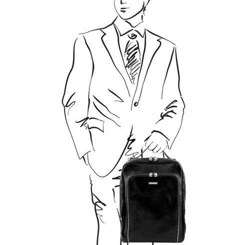 Bangkok - Leather laptop backpack